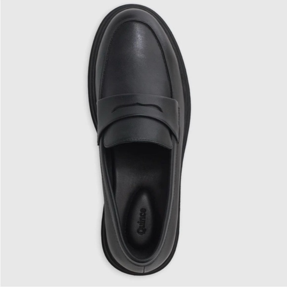 QUINCE Italian Lug Sole Loafer Size 7 Color Black - Picture 2 of 5